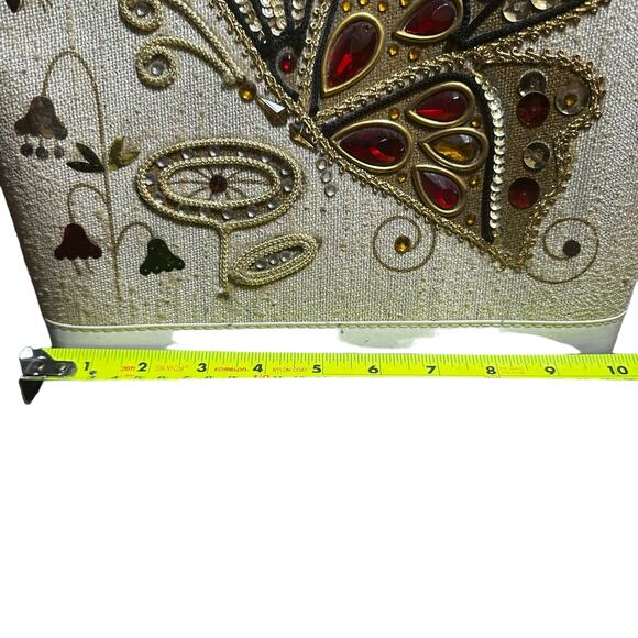 Vintage 50's 60's fabric and butterfly beaded and jeweled please see pictures - Picture 13 of 13